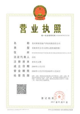 贵州博誉房地产评估有限责任公司